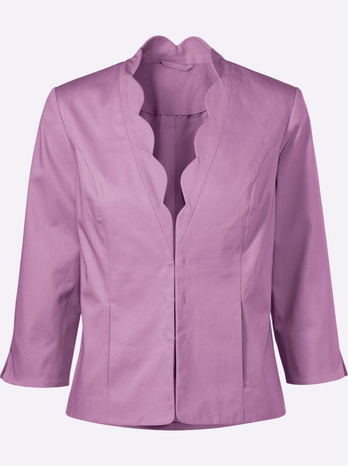 Blazer court ouvert et manches trois quarts romantique - Taille standard - Witt - Kiabi Blazer court ouvert et manches trois quarts romantique - Taille standard - Witt - Kiabi
