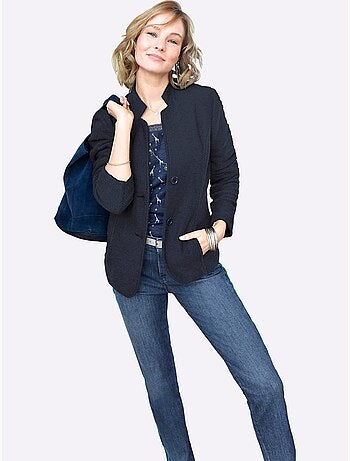 Blazer court qualité ultra-douce - taille standard - moda vilona