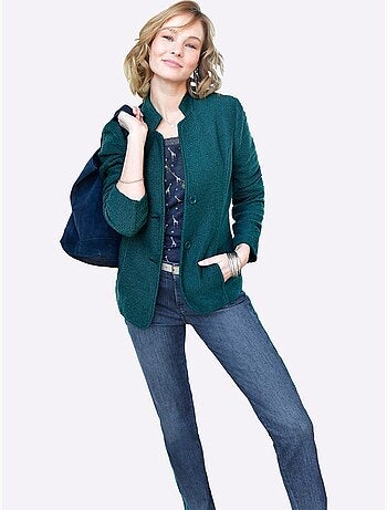 Blazer court qualité ultra-douce - taille standard - moda vilona
