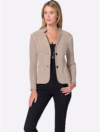 Blazer court qualité ultra-douce - taille standard - moda vilona
