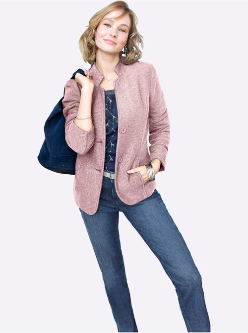Blazer court qualité ultra-douce - taille standard - moda vilona - Kiabi Blazer court qualité ultra-douce - taille standard - moda vilona - Kiabi