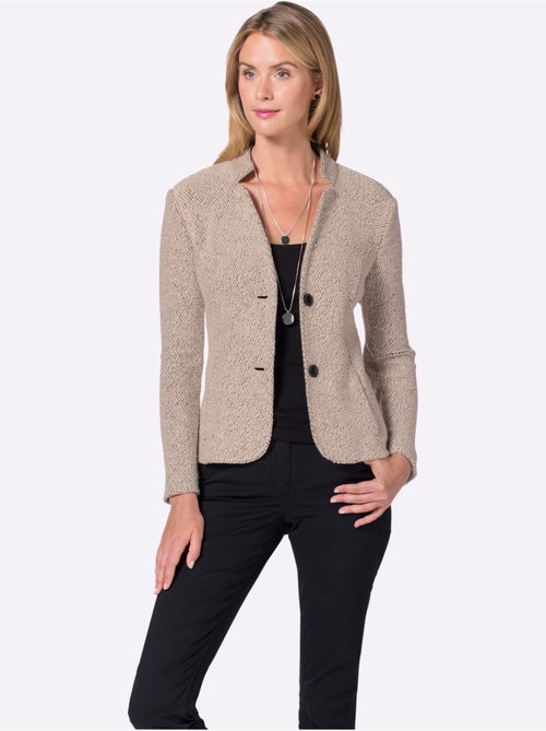 Blazer court qualité ultra-douce - taille standard - moda vilona - Kiabi Blazer court qualité ultra-douce - taille standard - moda vilona - Kiabi