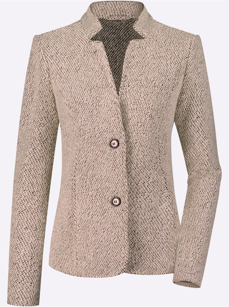 Blazer court qualité ultra-douce - taille standard - moda vilona Rose - Kiabi