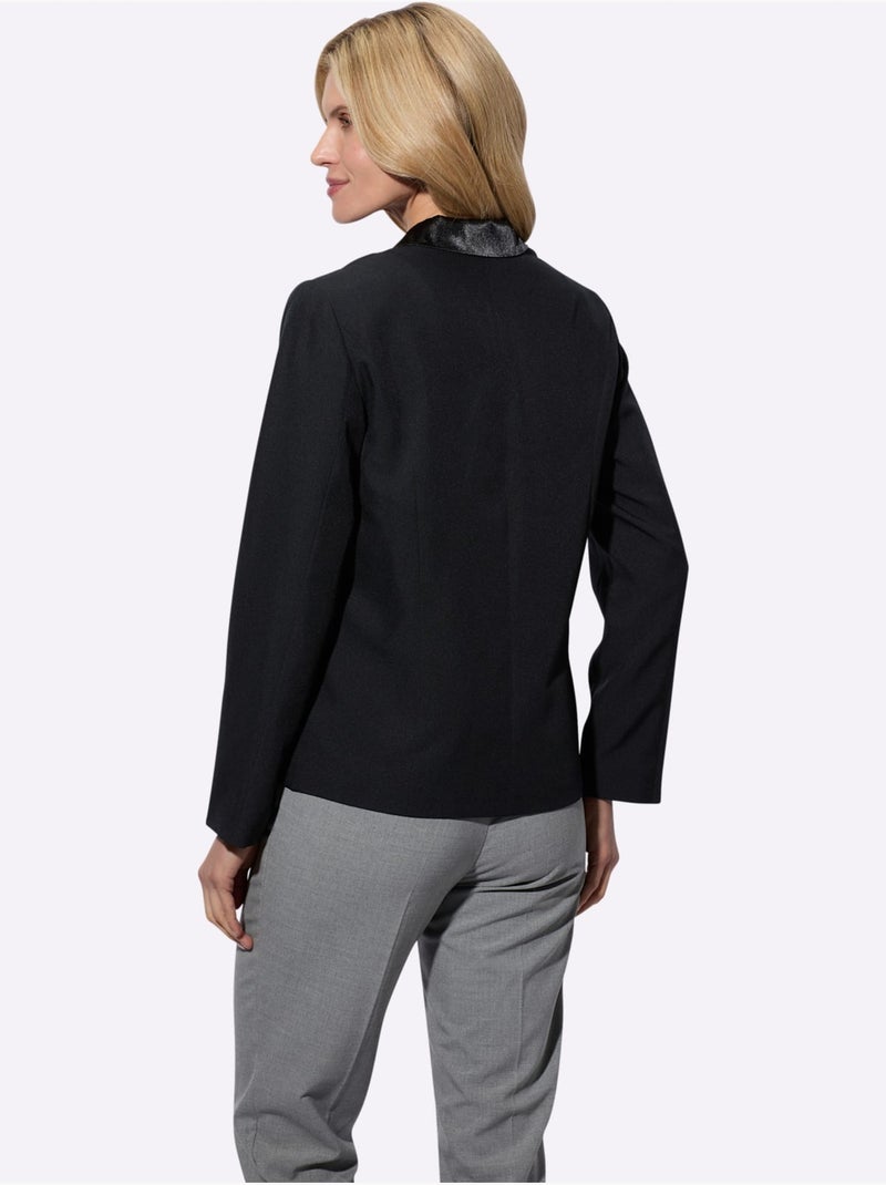 Blazer Coutures Princesse Structurantes - Taille Standard - Moda Vilona Noir - Kiabi