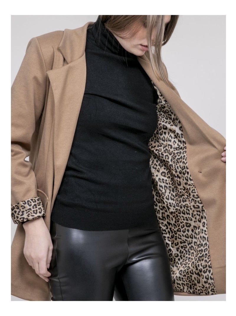 Blazer doublure léopard uvanie Beige - Kiabi