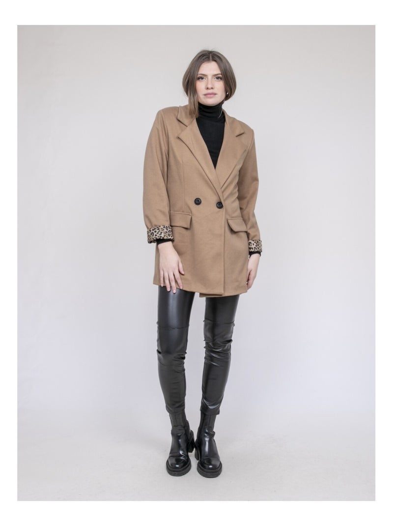 Blazer doublure léopard uvanie Beige - Kiabi