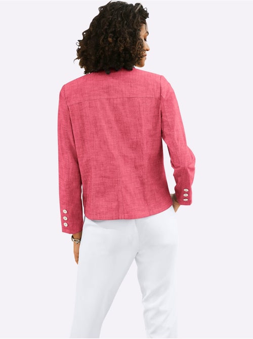 Blazer en coton à col revers et manches longues poches plaquées - taille standard - witt - Kiabi Blazer en coton à col revers et manches longues poches plaquées - taille standard - witt - Kiabi