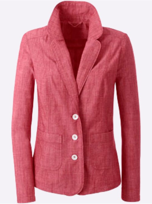 Blazer en coton à col revers et manches longues poches plaquées - taille standard - witt - Kiabi Blazer en coton à col revers et manches longues poches plaquées - taille standard - witt - Kiabi