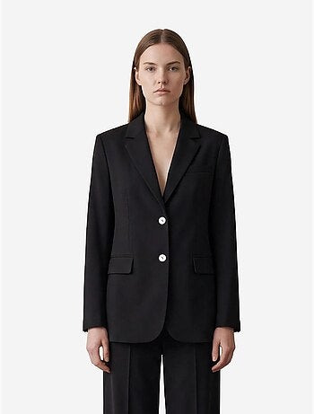 Blazer en coton et lin avec fermeture boutonnée my fashion