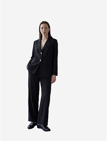 Blazer en coton et lin avec fermeture boutonnée my fashion
