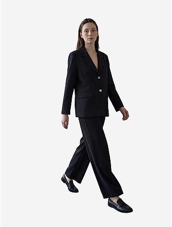 Blazer en coton et lin avec fermeture boutonnée my fashion