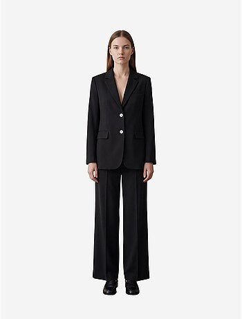 Blazer en coton et lin avec fermeture boutonnée my fashion