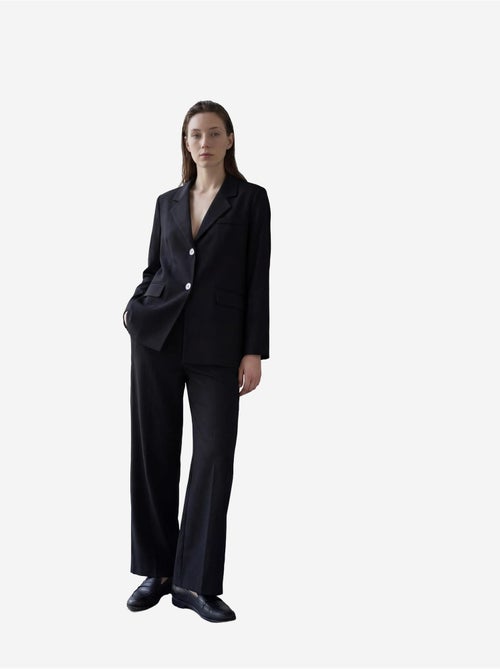 Blazer en coton et lin avec fermeture boutonnée my fashion - Kiabi