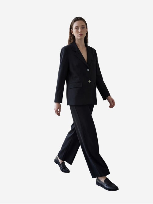 Blazer en coton et lin avec fermeture boutonnée my fashion - Kiabi