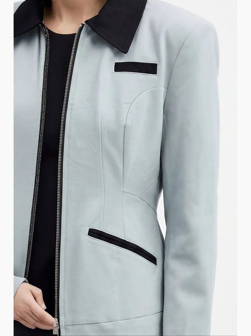 Blazer en coton mixray - Kiabi