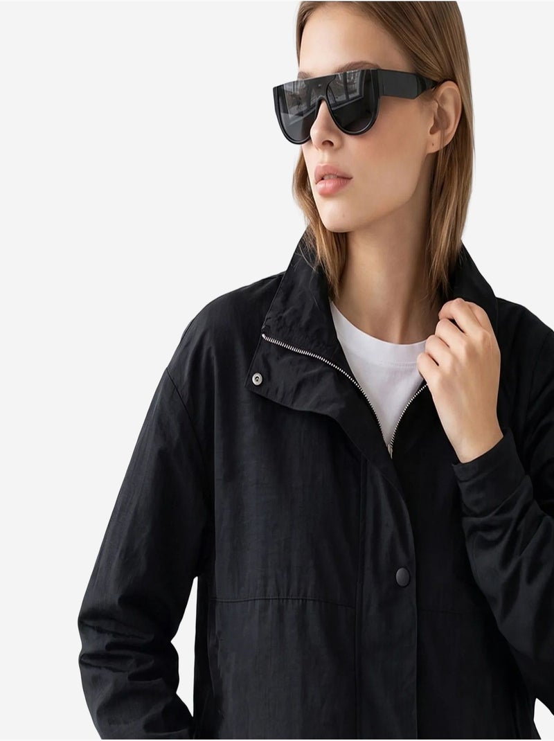 Blazer en coton mixray Noir - Kiabi