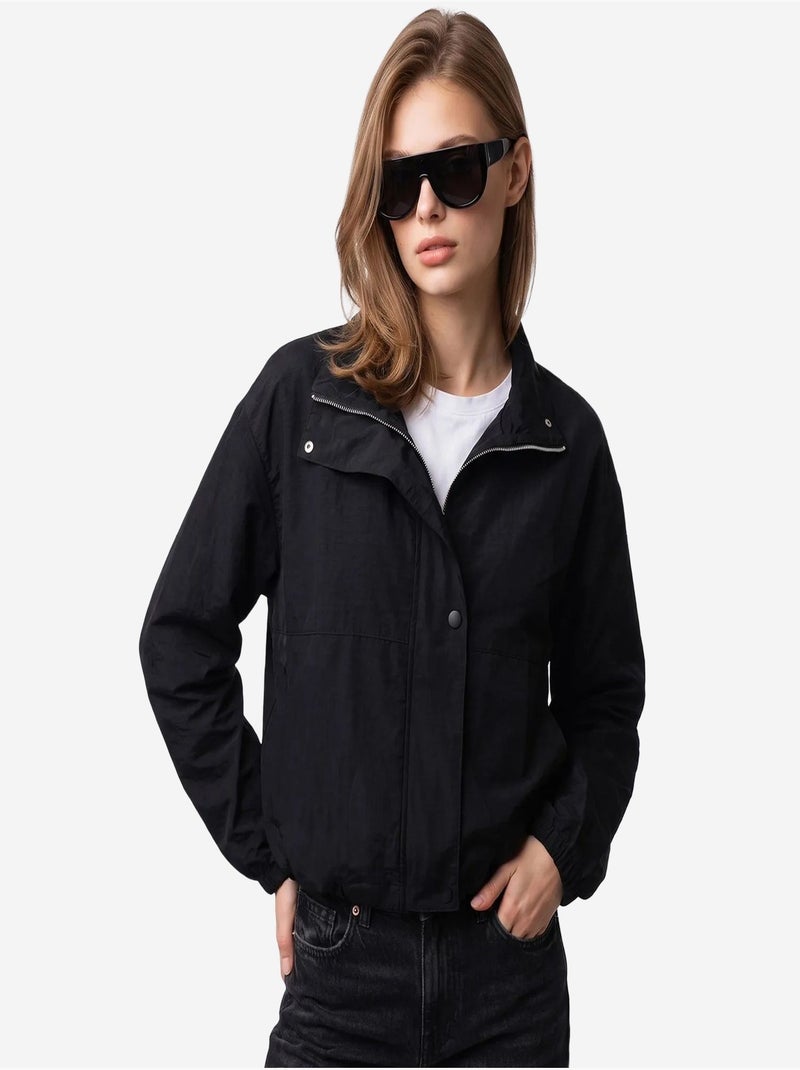 Blazer en coton mixray Noir - Kiabi
