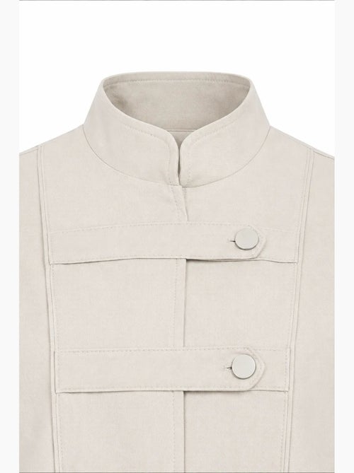 Blazer en coton mixray - Kiabi