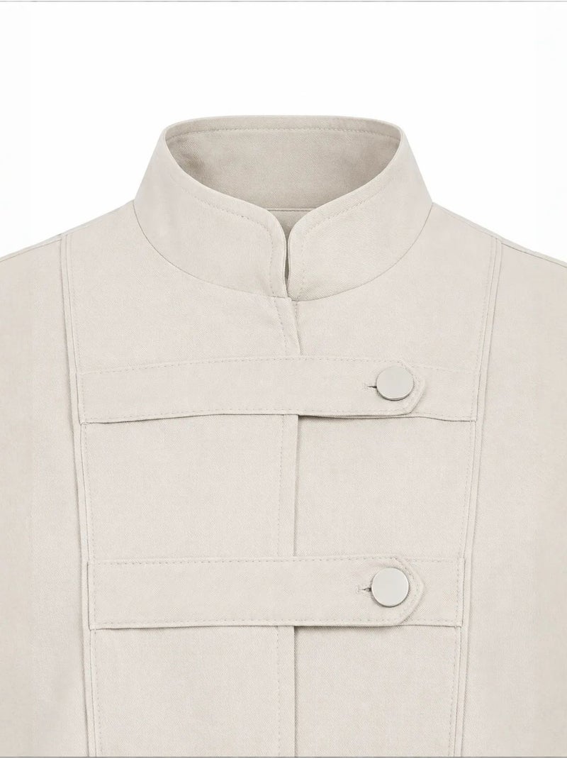 Blazer en coton mixray Sable - Kiabi