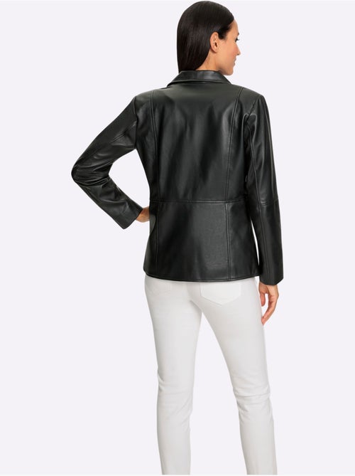 Blazer En Cuir 100% Cuir Agneau Nappa - Taille Standard - helline - Kiabi