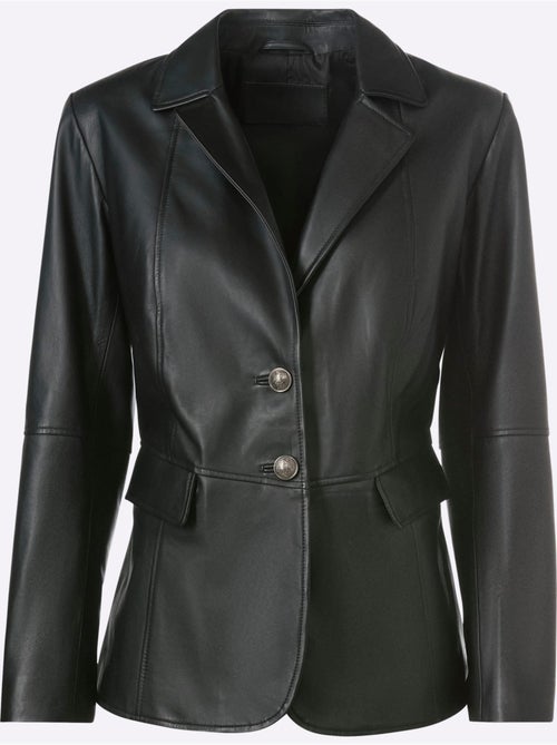 Blazer En Cuir 100% Cuir Agneau Nappa - Taille Standard - helline - Kiabi