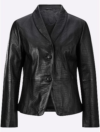 Blazer en cuir 100% cuir agneau nappa - taille standard - helline