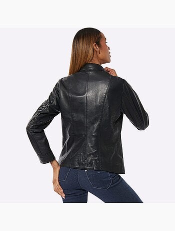 Blazer En Cuir Cuir Agneau Nappa De Qualité - Taille Standard - helline