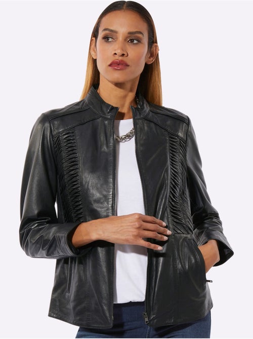 Blazer En Cuir Cuir Agneau Nappa De Qualité - Taille Standard - helline - Kiabi