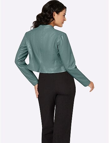 Blazer En Cuir Pur Cuir D'agneau Nappa - Taille Standard - helline