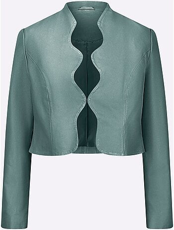 Blazer En Cuir Pur Cuir D'agneau Nappa - Taille Standard - helline