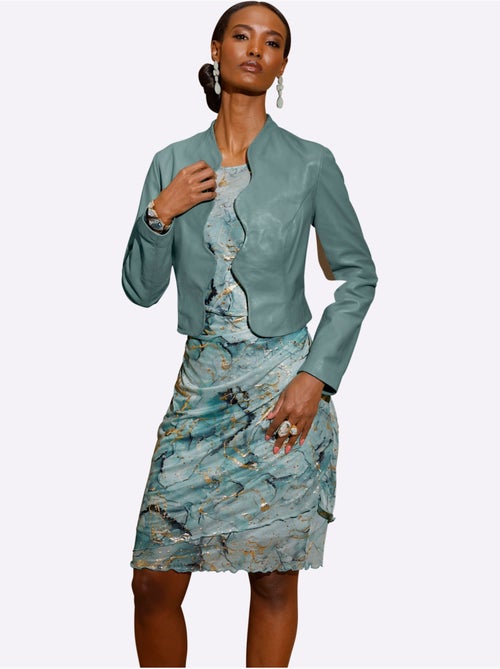 Blazer En Cuir Pur Cuir D'agneau Nappa - Taille Standard - helline - Kiabi