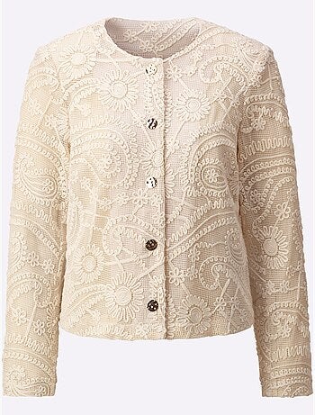 Blazer En Dentelle Tissu Extérieur 100% Coton - Taille Standard - Helline