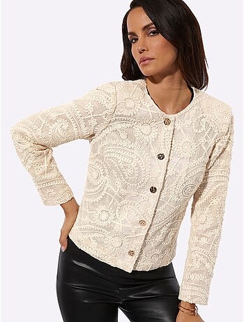 Blazer En Dentelle Tissu Extérieur 100% Coton - Taille Standard - Helline