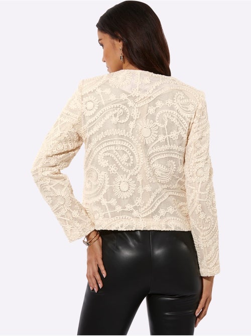 Blazer En Dentelle Tissu Extérieur 100% Coton - Taille Standard - Helline - Kiabi Blazer En Dentelle Tissu Extérieur 100% Coton - Taille Standard - Helline - Kiabi