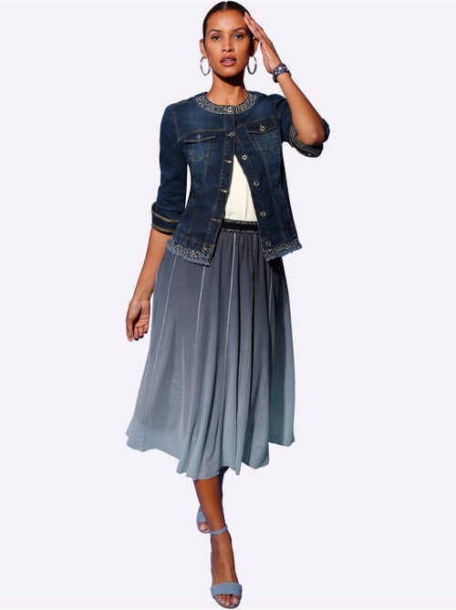 Blazer En Jean 99% Coton - Taille Standard - Helline - Kiabi Blazer En Jean 99% Coton - Taille Standard - Helline - Kiabi