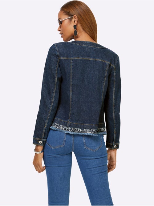Blazer En Jean 99% Coton - Taille Standard - Helline - Kiabi Blazer En Jean 99% Coton - Taille Standard - Helline - Kiabi