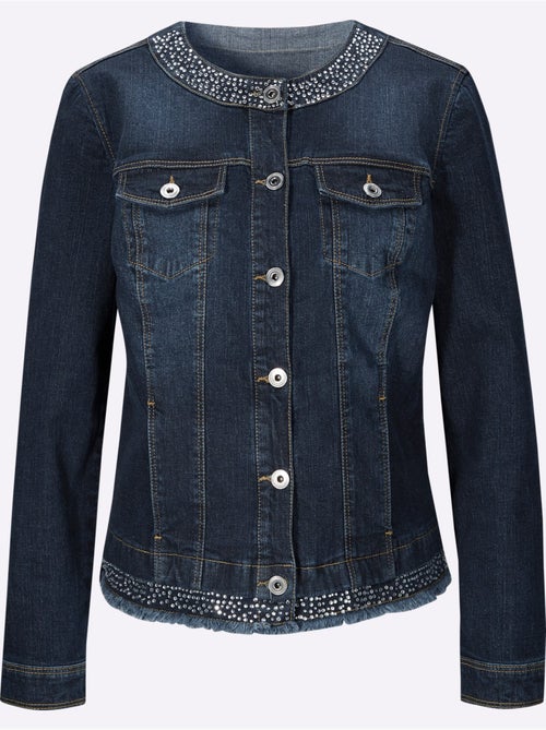 Blazer En Jean 99% Coton - Taille Standard - Helline - Kiabi Blazer En Jean 99% Coton - Taille Standard - Helline - Kiabi