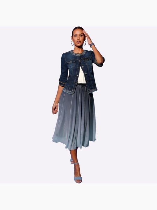 Blazer En Jean 99% Coton - Taille Standard - Helline - Kiabi Blazer En Jean 99% Coton - Taille Standard - Helline - Kiabi