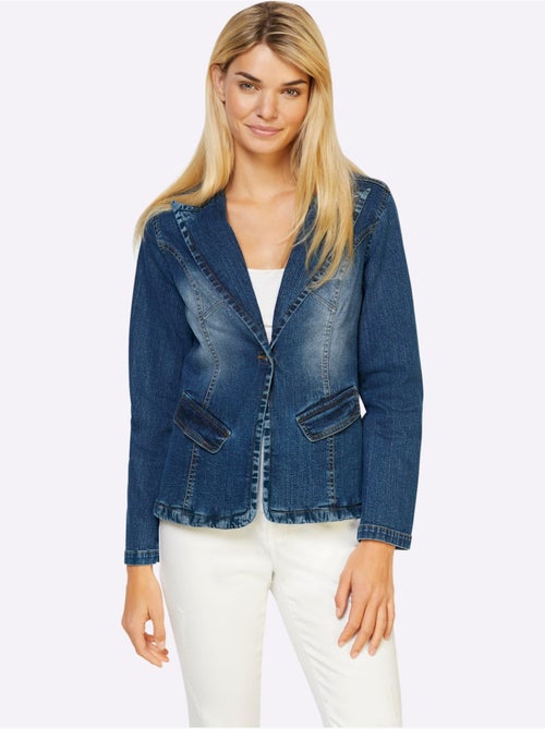 Blazer En Jean Alternative Parfaite Au Blazer - Taille Standard - Helline - Kiabi Blazer En Jean Alternative Parfaite Au Blazer - Taille Standard - Helline - Kiabi