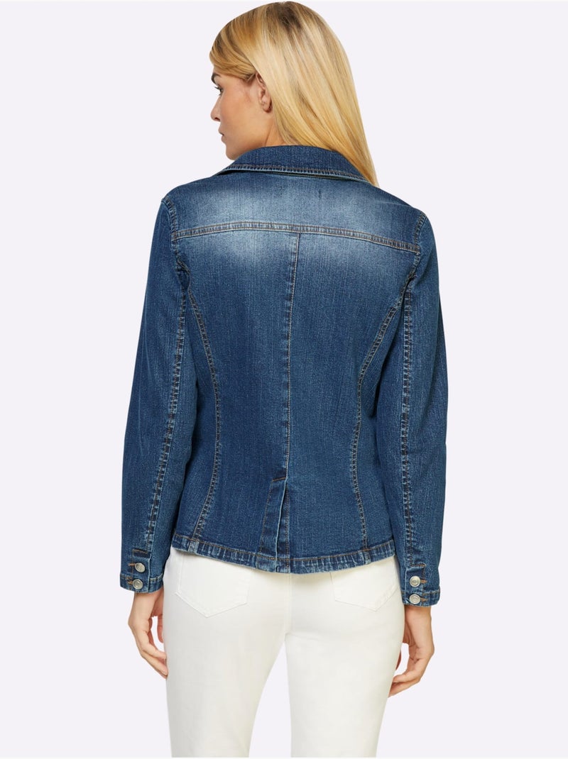 Blazer En Jean Alternative Parfaite Au Blazer - Taille Standard - Helline Bleu jean - Kiabi