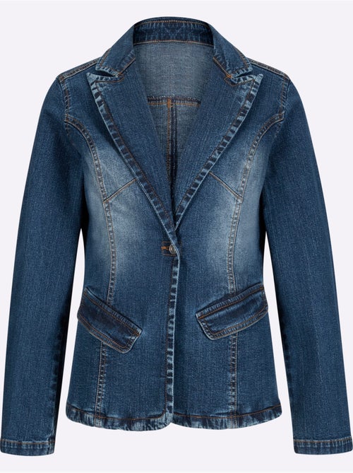 Blazer En Jean Alternative Parfaite Au Blazer - Taille Standard - Helline - Kiabi Blazer En Jean Alternative Parfaite Au Blazer - Taille Standard - Helline - Kiabi