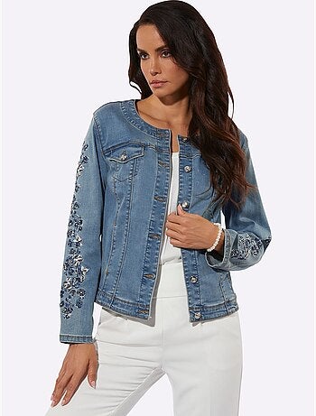 Blazer En Jean Avec Coton - Taille Standard - Helline