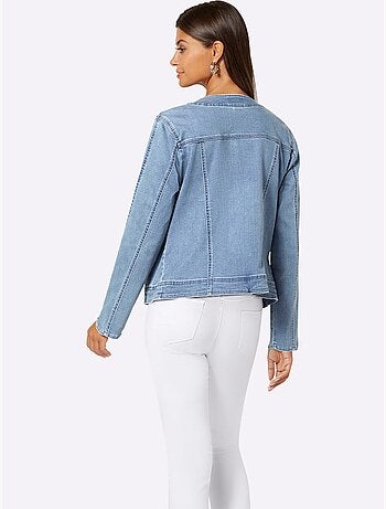 Blazer En Jean Boutons-pression Dissimulés - Taille Standard - Helline