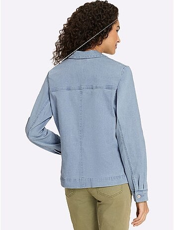 Blazer En Jean Effet Délavé - Taille Standard - Helline