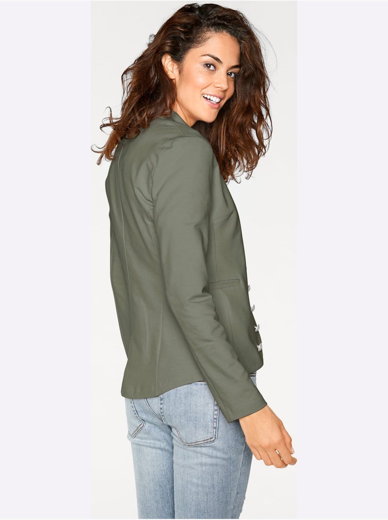 Blazer en jersey - taille standard - helline Vert olive - Kiabi