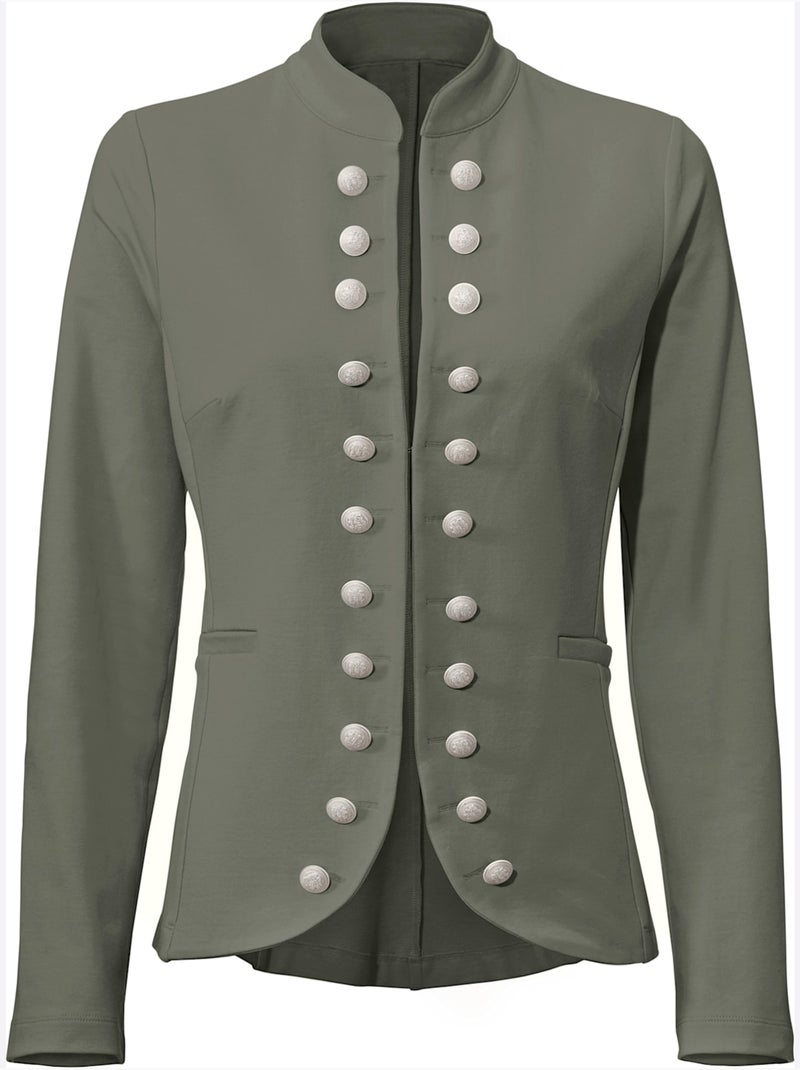 Blazer en jersey - taille standard - helline Vert olive - Kiabi