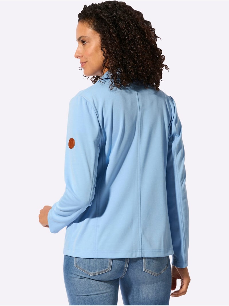 Blazer En Jersey 20% Viscose - Taille Standard - Witt Bleu ciel - Kiabi