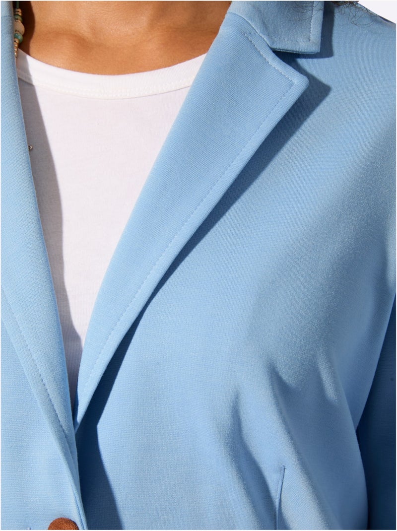 Blazer En Jersey 20% Viscose - Taille Standard - Witt Bleu ciel - Kiabi