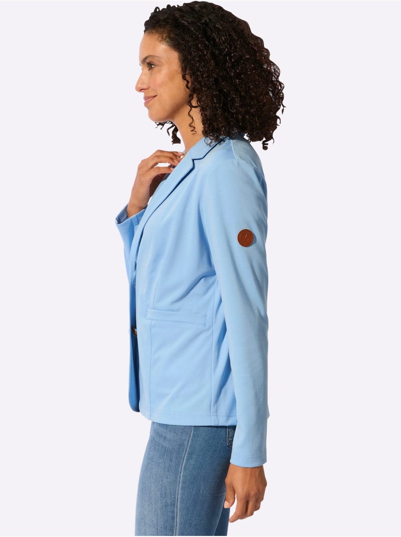 Blazer En Jersey 20% Viscose - Taille Standard - Witt Bleu ciel - Kiabi