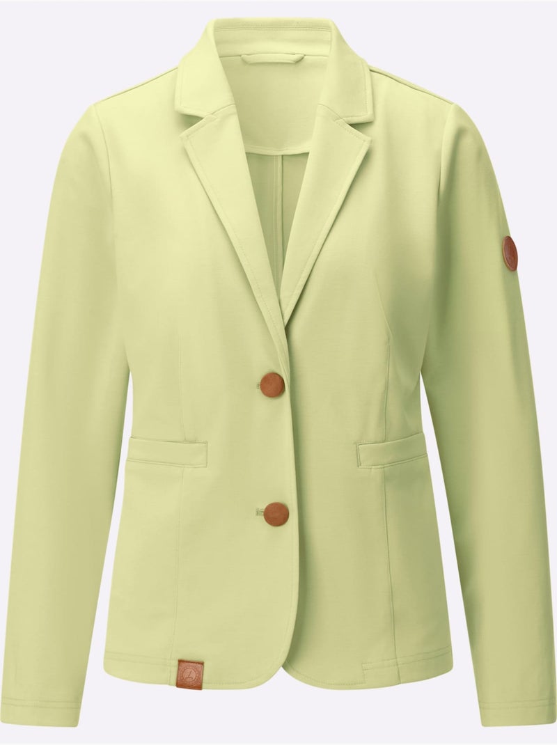 Blazer En Jersey 20% Viscose - Taille Standard - Witt Vert pistache - Kiabi